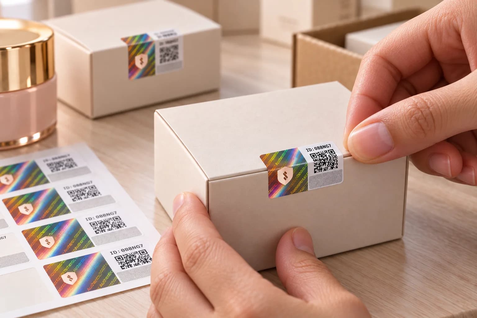 Stiker Hologram Roll atau Sheet? Pilih Bentuk Cetak Sesuai Kebutuhan Produksi Brand